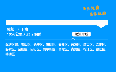 成都到上海物流价格查询,成都至上海物流费用,成都到上海物流几天到