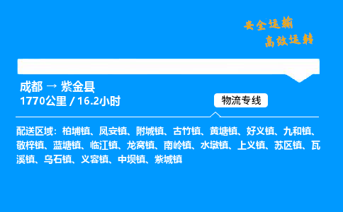 成都到紫金县物流价格查询,成都至紫金县物流费用,成都到紫金县物流几天到