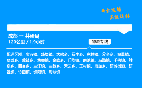 成都到井研县物流价格查询,成都至井研县物流费用,成都到井研县物流几天到