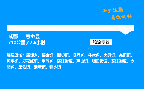 成都到惠水县物流价格查询,成都至惠水县物流费用,成都到惠水县物流几天到