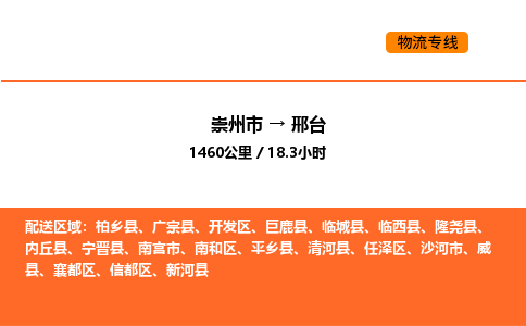 崇州市到邢台任泽区物流公司_崇州市到邢台任泽区货运专线公司（当天走车）