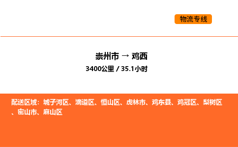 崇州市到鸡西城子河区物流公司_崇州市到鸡西城子河区货运专线公司（当天走车）