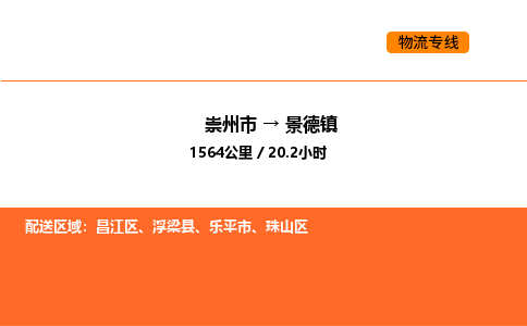 崇州市到景德镇昌江区物流公司_崇州市到景德镇昌江区货运专线公司（当天走车）