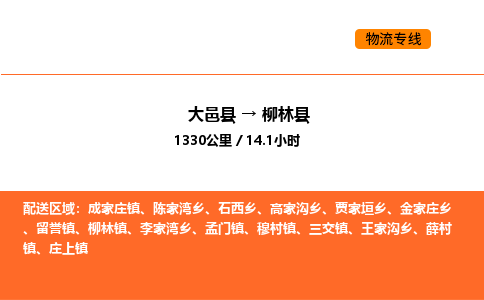 大邑县到柳林县物流公司_大邑县到柳林县货运专线公司（当天走车）