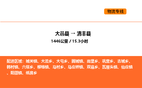 大邑县到清丰县物流公司_大邑县到清丰县货运专线公司（当天走车）