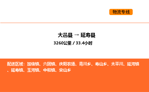 大邑县到延寿县物流公司_大邑县到延寿县货运专线公司（当天走车）