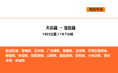 大邑县到宝应县物流公司_大邑县到宝应县货运专线公司（当天走车）