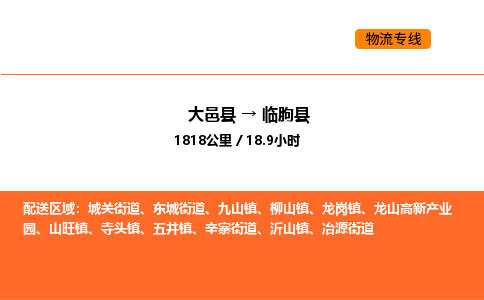 大邑县到临朐县物流公司_大邑县到临朐县货运专线公司（当天走车）