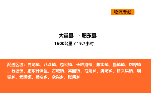 大邑县到肥东县物流公司_大邑县到肥东县货运专线公司（当天走车）