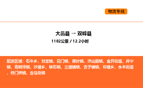 大邑县到双峰县物流公司_大邑县到双峰县货运专线公司（当天走车）