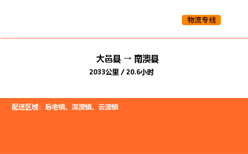 大邑县到南澳县物流公司_大邑县到南澳县货运专线公司（当天走车）