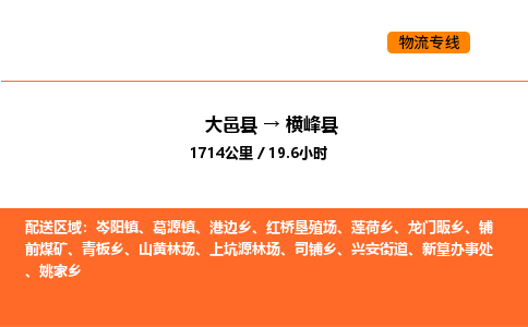 大邑县到横峰县物流公司_大邑县到横峰县货运专线公司（当天走车）