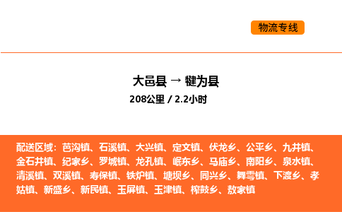 大邑县到犍为县物流公司_大邑县到犍为县货运专线公司（当天走车）