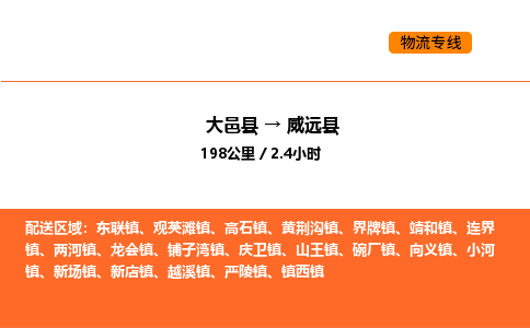 大邑县到威远县物流公司_大邑县到威远县货运专线公司（当天走车）