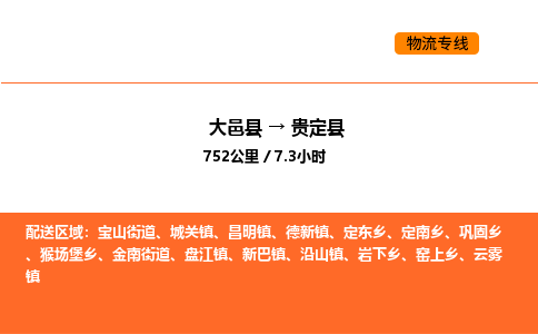 大邑县到贵定县物流公司_大邑县到贵定县货运专线公司（当天走车）