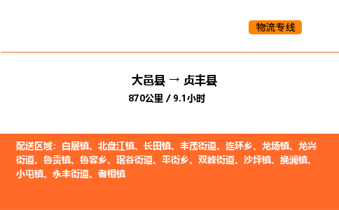 大邑县到贞丰县物流公司_大邑县到贞丰县货运专线公司（当天走车）