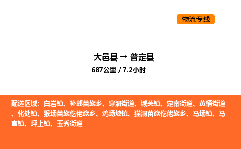 大邑县到普定县物流公司_大邑县到普定县货运专线公司（当天走车）