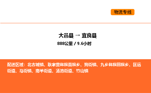 大邑县到彝良县物流公司_大邑县到彝良县货运专线公司（当天走车）