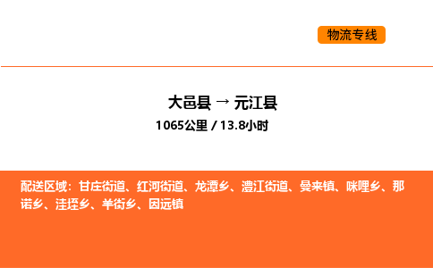 大邑县到元江县物流公司_大邑县到元江县货运专线公司（当天走车）