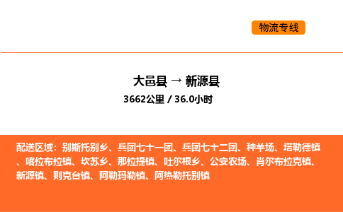 大邑县到新源县物流公司_大邑县到新源县货运专线公司（当天走车）